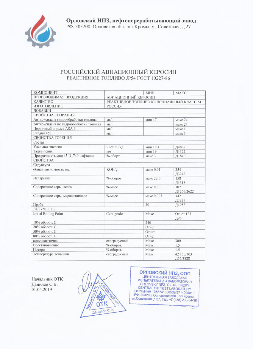 jp 54 certification